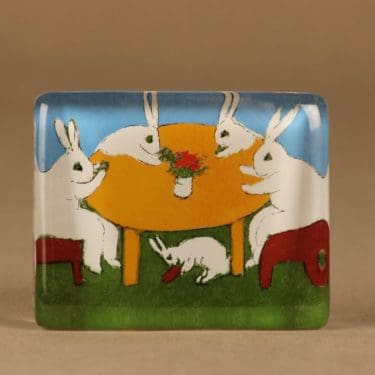 Iittala lasikortti, Neuvottelu, suunnittelija Heljä Liukko-Sundström, Neuvottelu, pupu, jänis