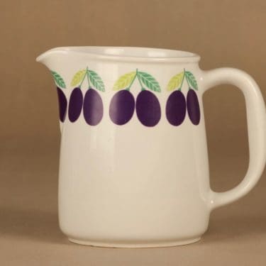 Arabia Pomona Luumu kaadin, 1 l, suunnittelija Raija Uosikkinen, 1 l, serikuva, luumu