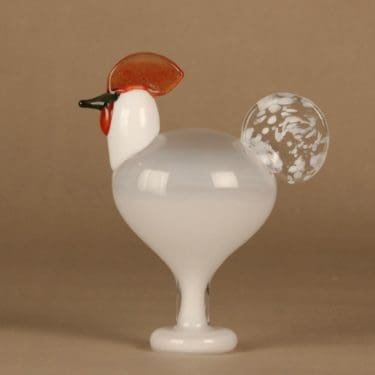 Nuutajärvi lintu Aapiskukko signeerattu suunnittelija Oiva Toikka