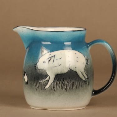 Arabia kaadin, käsinmaalattu, suunnittelija Heljä Liukko-Sundström, käsinmaalattu, uniikki, signeerattu