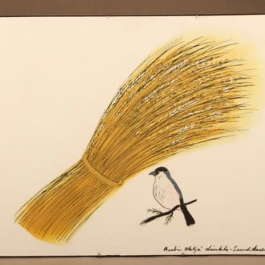 Arabia HLS seinätaulu, Lyhde, uniikki, suunnittelija Heljä Liukko-Sundström, Lyhde, uniikki, signeerattu