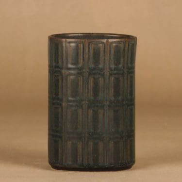 Arabia 400 maljakko, harmaa, suunnittelija Göran Bäck, abstrakti