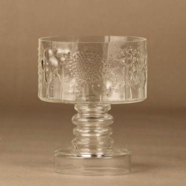 Nuutajärvi Flora malja, jalallinen, suunnittelija Oiva Toikka, jalallinen