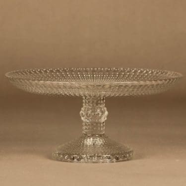 Riihimäen lasi Grapponia tarjoiluvati, jalallinen, suunnittelija Nanny Still, jalallinen