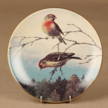 Arabia Pikkulintuja seinälautanen, Urpiaisia, suunnittelija von Wright, Urpiaisia, lintu, serikuva, Urpiaisia