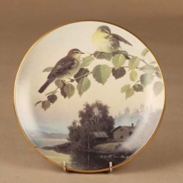 Arabia Pikkulintuja seinälautanen, Pajulintuja, suunnittelija von Wright, Pajulintuja, lintu, serikuva, pajulintu