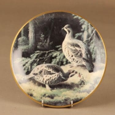 Arabia Riistalinnut seinälautanen, Pyypari metsällä, suunnittelija von Wright, Pyypari metsällä, lintu, serikuva, Pyy