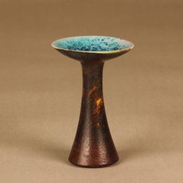 Arabia kynttilänjalka käsinmaalattu suunnittelija Liisa Hallamaa