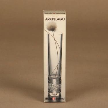 Iittala Arkipelago maljakko, kirkas, suunnittelija Timo Sarpaneva,