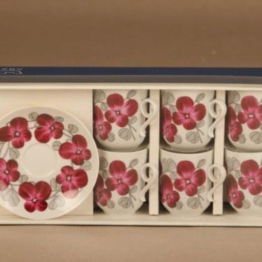 Arabia Irina mokkakuppi, käsinmaalattu, suunnittelija Esteri Tomula, käsinmaalattu