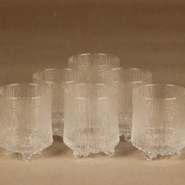 Iittala Ultima Thule lasi, kirkas, 6 kpl, suunnittelija Tapio Wirkkala,