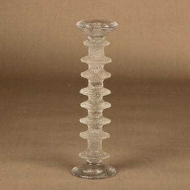 Iittala Festivo kynttilänjalka, 8-solmuinen, signeerattu, suunnittelija Timo Sarpaneva, 8-solmuinen, signeerattu