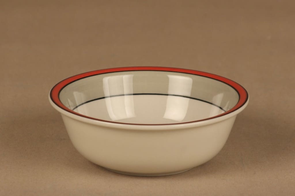 Arabia Aslak kulho, raitakoriste, suunnittelija Inkeri Leivo, raitakoriste