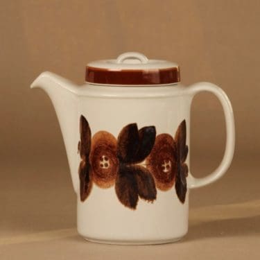 Arabia Rosmarin kahvikaadin, 1 l, suunnittelija Ulla Procope, 1 l, käsinmaalattu