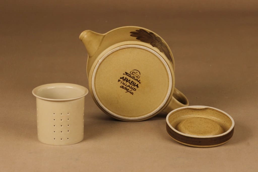 Arabia Tunturi teekaadin, teesiivilällä, suunnittelija Olga Osol, teesiivilällä, käsinmaalattu kuva 2