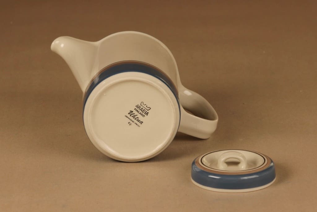 Arabia Uhtua kahvikaadin, 1 l, suunnittelija Inkeri Leivo, 1 l, raitakoriste kuva 2