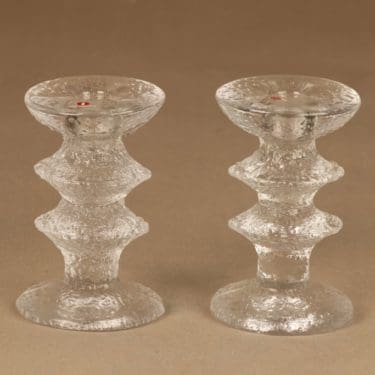 Iittala Festivo kynttilänjalka, 2-solmuinen signeerattu, suunnittelija Timo Sarpaneva, 2-solmuinen signeerattu,
