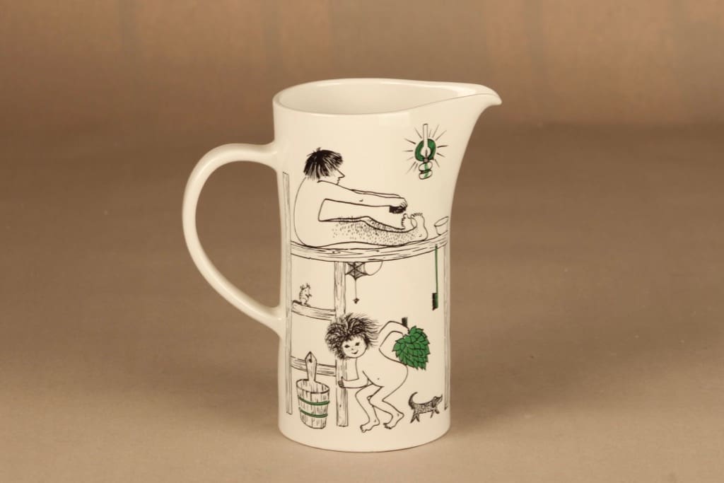 Arabia Löyly kaadin, 1.7 l, suunnittelija Gunvor Olin-Grönqvist, 1.7 l, käsinmaalattu, signeerattu kuva 3