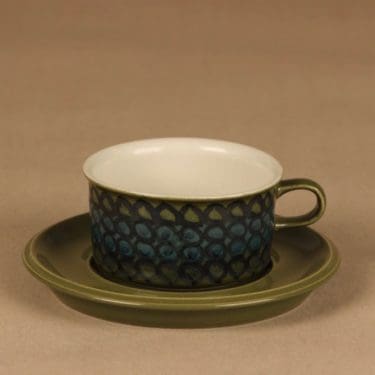 Arabia S teekuppi, käsinmaalattu suunnittelija Hilkka-Liisa Ahola