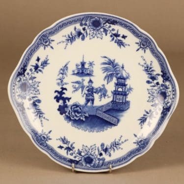 Arabia Singapore tarjoilulautanen, sininen, suunnittelija , kuparipainokoriste