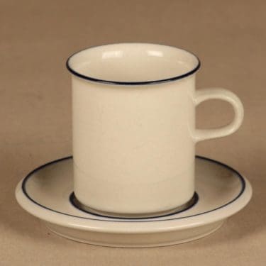 Arabia Ahti coffee cup, stripe decorative designer unknown