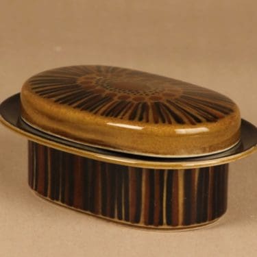 Arabia Kosmos voirasia, käsinmaalattu, suunnittelija Gunvor Olin-Grönqvist, käsinmaalattu, puhalluskoriste