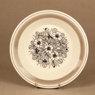 Arabia Krokus lautanen, syvä, suunnittelija Esteri Tomula, syvä, kukka, serikuva