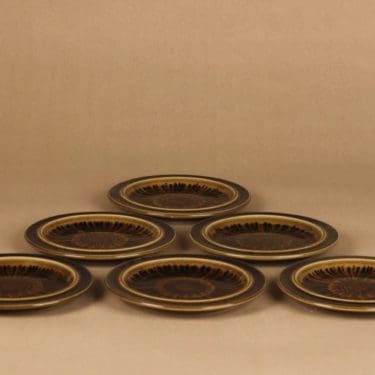 Arabia Kosmos lautanen, 16 cm, 6 kpl, suunnittelija Gunvor Olin-Grönqvist, 16 cm, puhalluskoriste