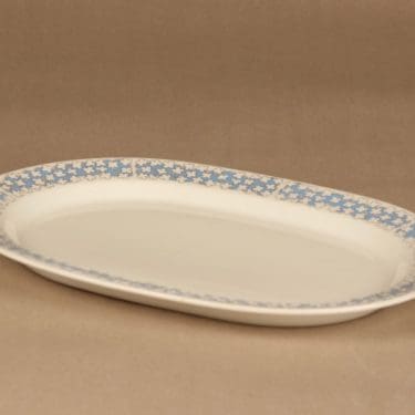 Arabia Pizzicato tarjoiluvati, soikea, suunnittelija Esteri Tomula, soikea, serikuva, kukka