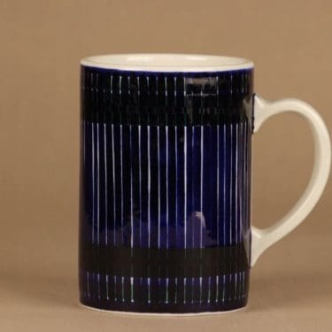 Arabia GO 4 haarikka, 1.1 l, suunnittelija Gunvor Olin-Grönqvist, 1.1 l, käsinmaalattu, signeerattu