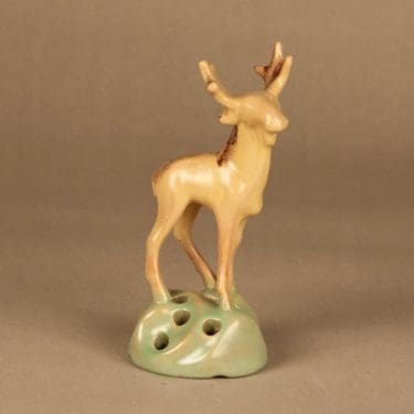 Kupittaan savi figuuri, Hirvi, suunnittelija Svante Turunen, Hirvi, kukkapidike