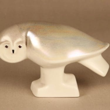 Arabia figuuri, Pöllö, suunnittelija Lillemor Mannerheim-Klingspor, Pöllö, WWF, signeerattu