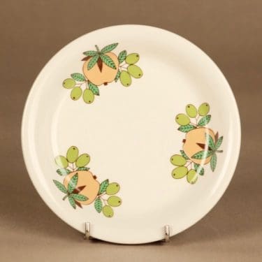 Arabia Eden lautanen, 16.5 cm, suunnittelija Raija Uosikkinen, 16.5 cm, hedelmä, retro