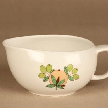 Arabia Eden kastikekaadin, monivärinen, suunnittelija Raija Uosikkinen, hedelmä, retro