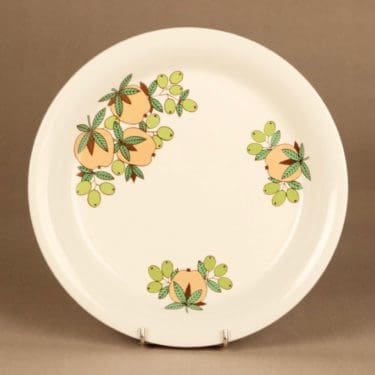 Arabia Eden lautanen, 23 cm, suunnittelija Raija Uosikkinen, 23 cm, hedelmä, retro