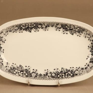 Arabia Talvikki sillivati, musta, valkoinen, suunnittelija Raija Uosikkinen,