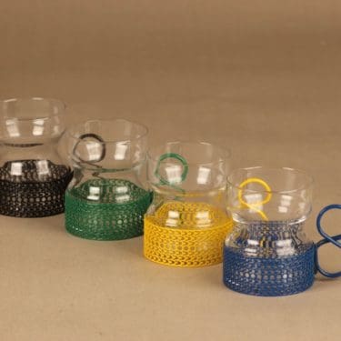 Nuutajärvi Tsaikka glögimuki, erikoisvärit, 4 kpl, suunnittelija Timo Sarpaneva, erikoisvärit