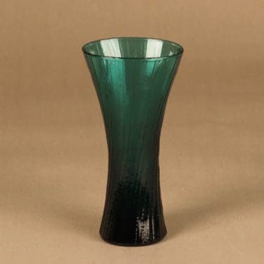 Iittala Vilja maljakko, vihreä, suunnittelija Oiva Toikka,