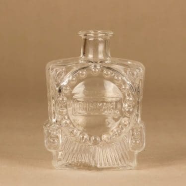 Riihimäen lasi Veturipullo koristepullo, kirkas, suunnittelija Erkkitapio Siiroinen,