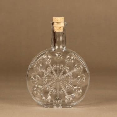 Riihimäen lasi Lumitähti karahvi, kirkas, suunnittelija Nanny Still,