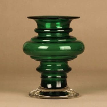 Riihimäen lasi Tornado maljakko, signeerattu, suunnittelija Tamara Aladin, signeerattu