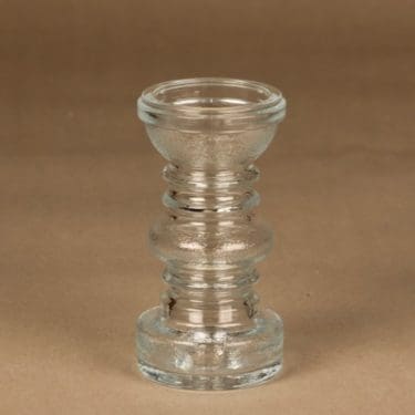 Riihimäen lasi Carmen kääntömaljakko, kirkas, suunnittelija Tamara Aladin, kynttilänjalka