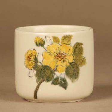 Arabia HLA kukkaruukku, käsinmaalattu, suunnittelija Hilkka-Liisa Ahola, käsinmaalattu, signeerattu, kukka