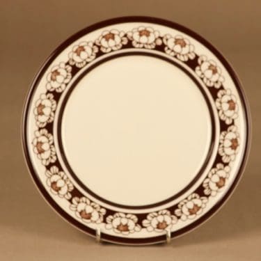 Arabia Katrilli lautanen, 19.5 cm, suunnittelija Esteri Tomula, 19.5 cm, serikuva, kukka