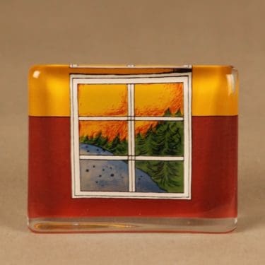 Iittala HLS lasikortti, Suojassa metsän, suunnittelija Heljä Liukko-Sundström, Suojassa metsän