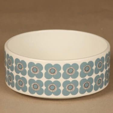 Arabia Veera kulho, siniharmaa, suunnittelija Esteri Tomula, kukka, retro