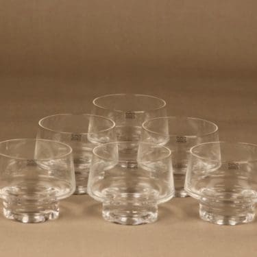Iittala Rondo annoskulho, kirkas, 6 kpl, suunnittelija Tapio Wirkkala,