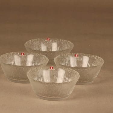 Iittala Solaris annoskulho, kirkas, 4 kpl, suunnittelija Tapio Wirkkala,