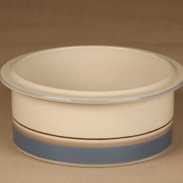 Arabia Uhtua kulho, raitakoriste, suunnittelija Inkeri Leivo, raitakoriste