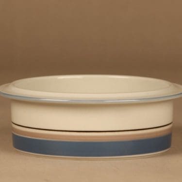 Arabia Uhtua kulho, raitakoriste, suunnittelija Inkeri Leivo, raitakoriste